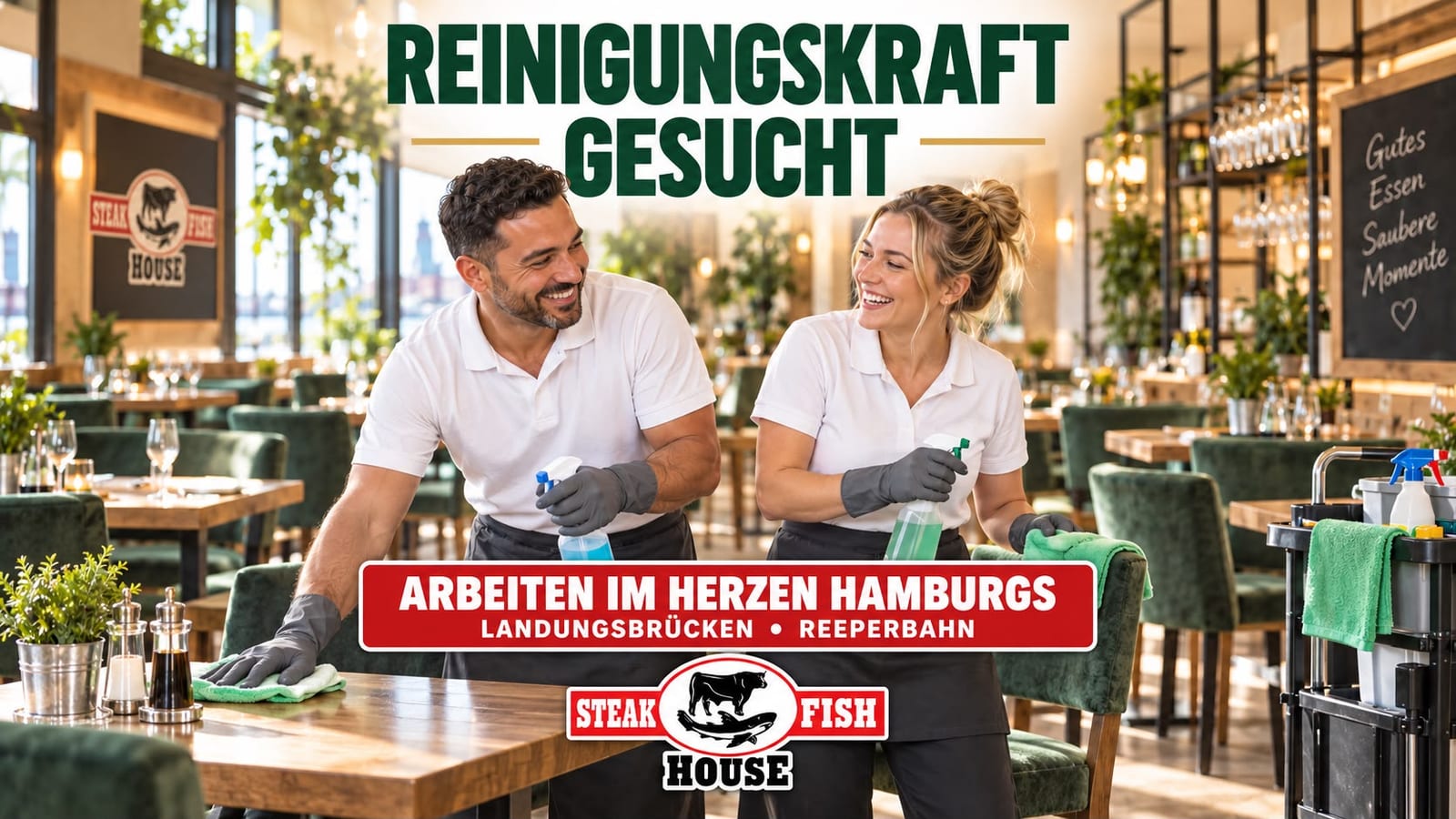 Reinigungskräfte gesucht im Steak & Fish House Hamburg
